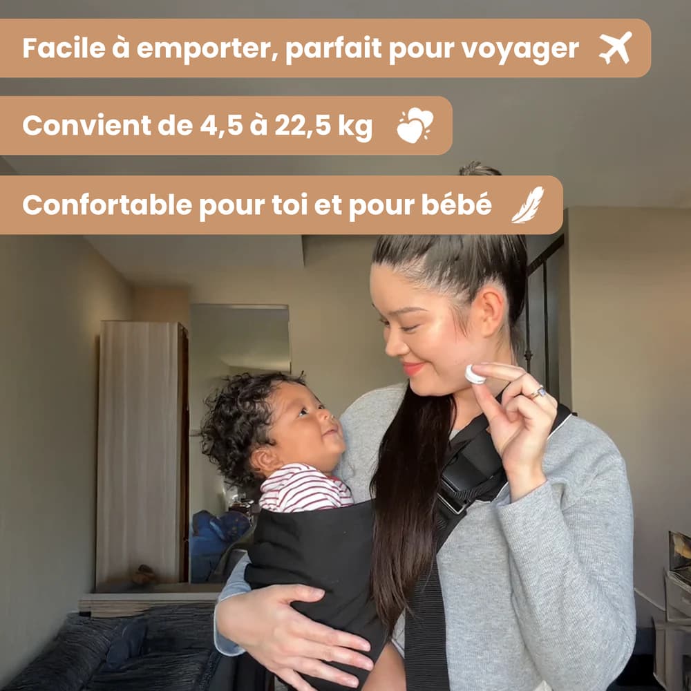 Porte-bébé ergonomique anti-douleur